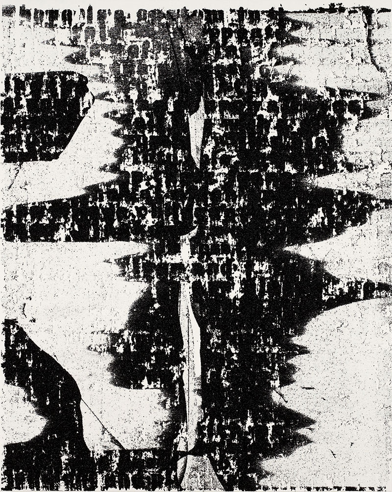 GLENN LIGON, Figure #45, 2010, Acrylic, silk screen, and coal dust on canvas, 60 x 48 in. (152.4 x 121.9 cm), Collection of Simons Family, New York